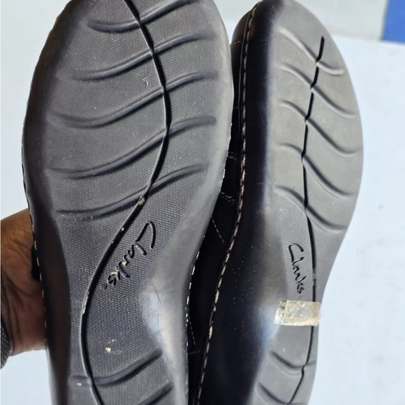 Clarks Collection Loafers 8M Women Black Leather Shoes Comfort Excellent - Picture 11 of 12